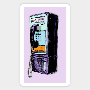 Sketchy old school retro payphone. Coin Operated Connections! Magnet
